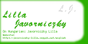 lilla javorniczky business card